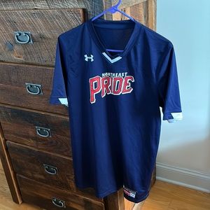 Northeast Pride Under Armour V-Neck #41 Baseball Jersey Size
